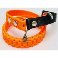Correa de caucho hipoalergénica chica naranja