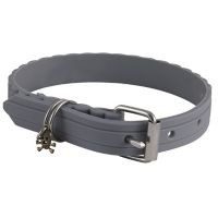 Collar de caucho hipoalergénico chica gris