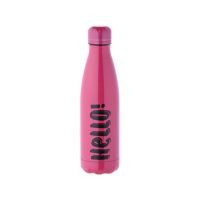 Termo Botella Acero Inoxidable 500 rosa Hello !