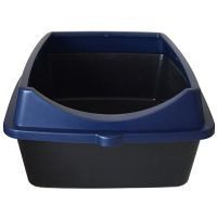 Arenero para gato con tapa azul