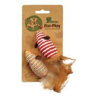 Juguete eco para gato 2 pzas ratones