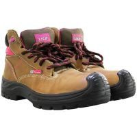 Bota  de seguridad con casco poliamida inyeccion directa al corte color miel marca LICA 24