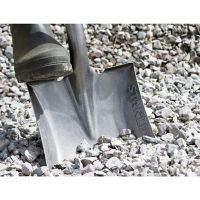 Pala cuadrada puño "D" plástico mango fibra de vidrio