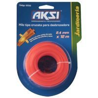 Hilo en cruceta para desbrozadora de 2.4 mm. x 12 m.