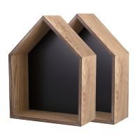 Set de 2 repisas de nicho negro