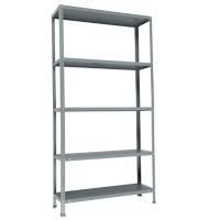 Estante con 5 repisas gris metálico 180 x 90 x 30 cm