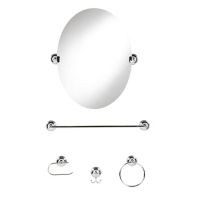Set de 5 accesorios con espejo cromado
