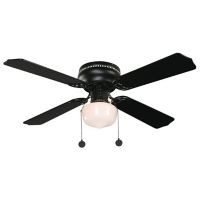 Ventilador 42" Labardi negro mate vidrio
