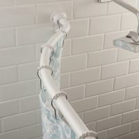 Cortinero de baño curvo