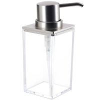 Dispensador de jabón Clarity acrílico cromo