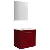 Mueble de baño Street con espejo rojo
