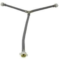 Manguera  Y Poliacero Manual 1/2X1/2X1/2X55Cm