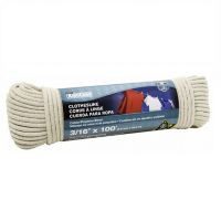 Cuerda de poliéster y algodón p/tendedero 3/16" x 30 m blanca