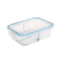 Contenedor vidrio clip 3 divisiones rectangulartangular 1.05 Lt