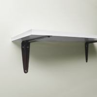 Soporte en escuadra negro 13 x 15 cm